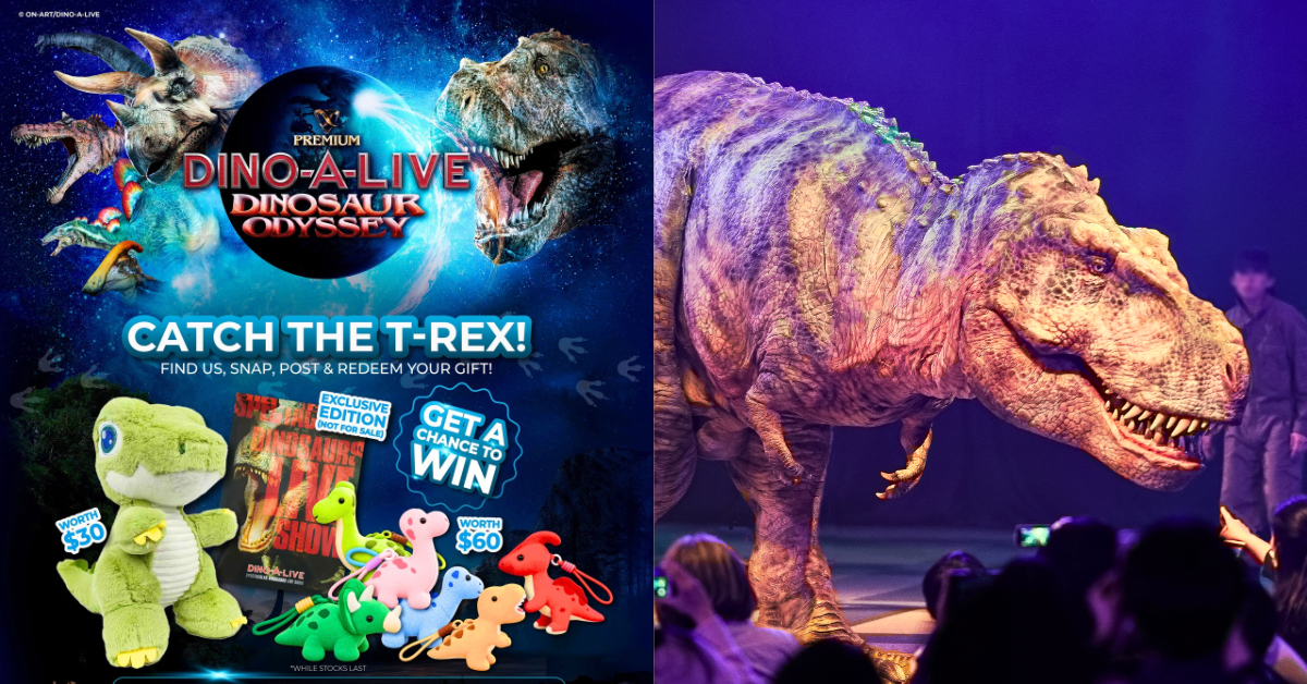 Catch a Life-Sized T-Rex Across Singapore at the DINOSAUR ODYSSEY T-Rex Walkabout
