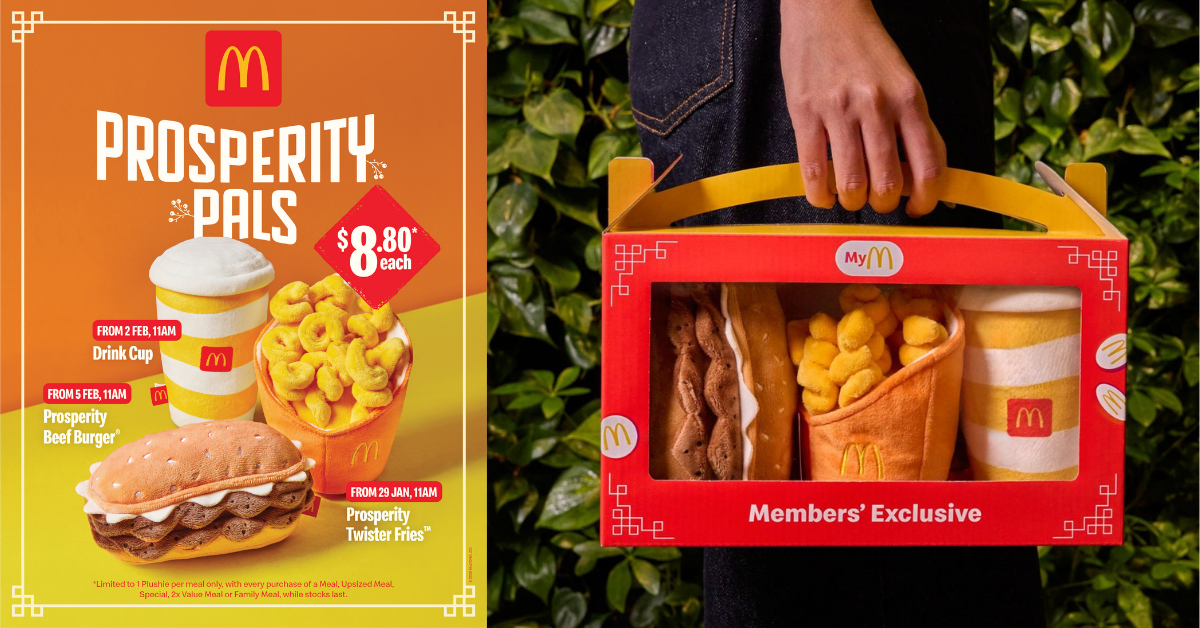 Collect the Prosperity Pals Plushies from McDonald's Singapore this Lunar New Year
