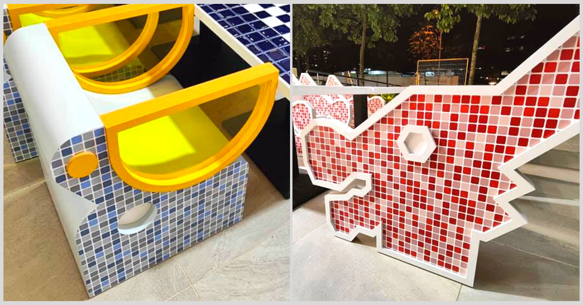 Koufu Coffeeship at Woodlands Has Old-School Playground-Themed Kids Seats! - BYKidO