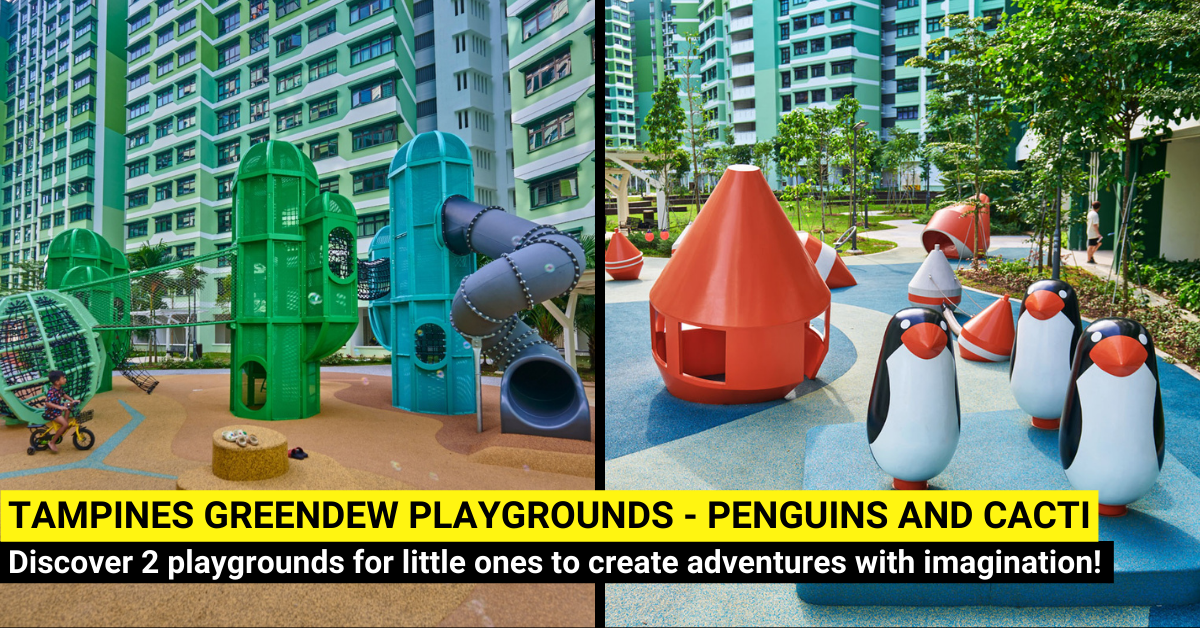 Tampines GreenDew Playgrounds with Penguins and Cacti!