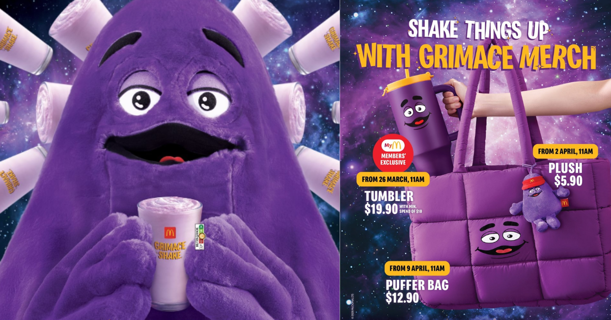 The Grimace Shake Comes to McDonald's Singapore PLUS Super Mario Galaxy Happy Meal Toys!