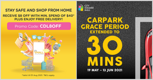 City Square Mall Extend Discounts Online and Parking Grace Period