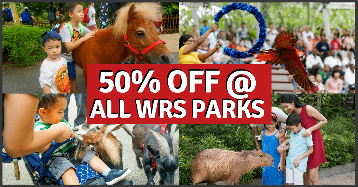 1-for-1 Admission + $2 Retail Voucher to Singapore Zoo, Night Safari, River Safari and Jurong Bird Park | Wildlife Reserves Singapore - BYKidO