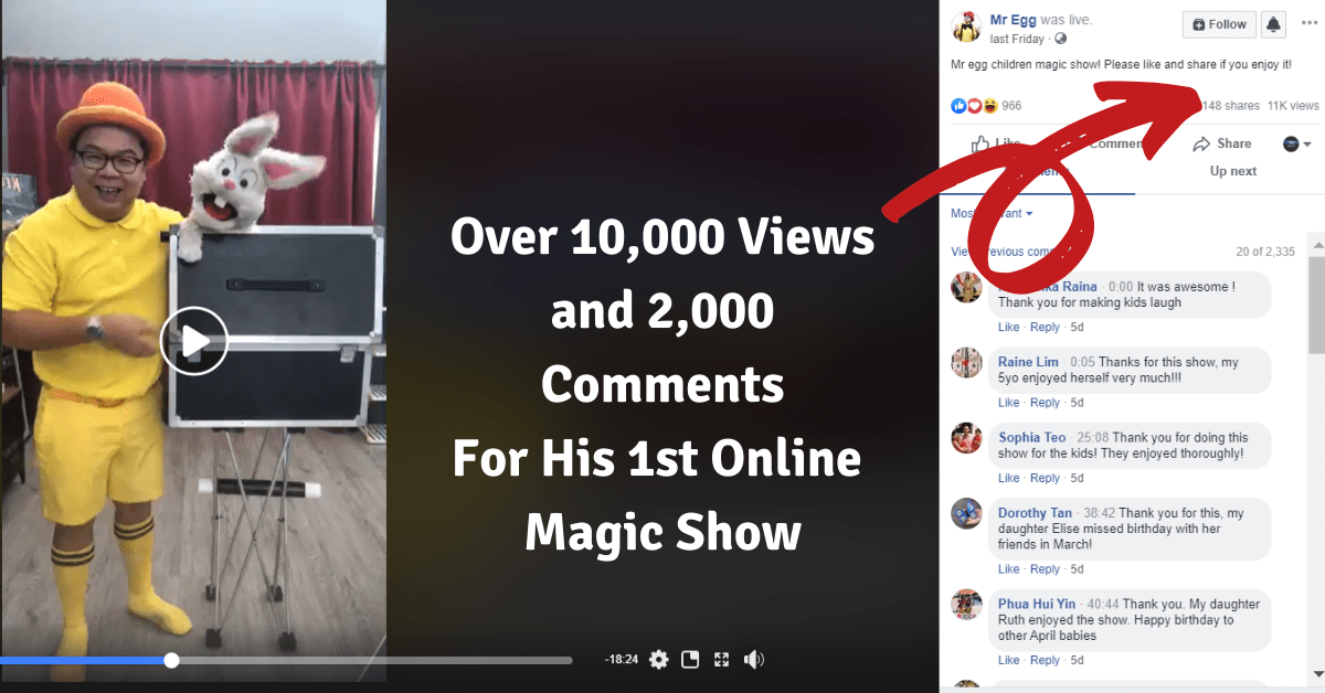 Catch The Popular Mr. Egg Magic Show Online For Free on Facebook Live! - BYKidO