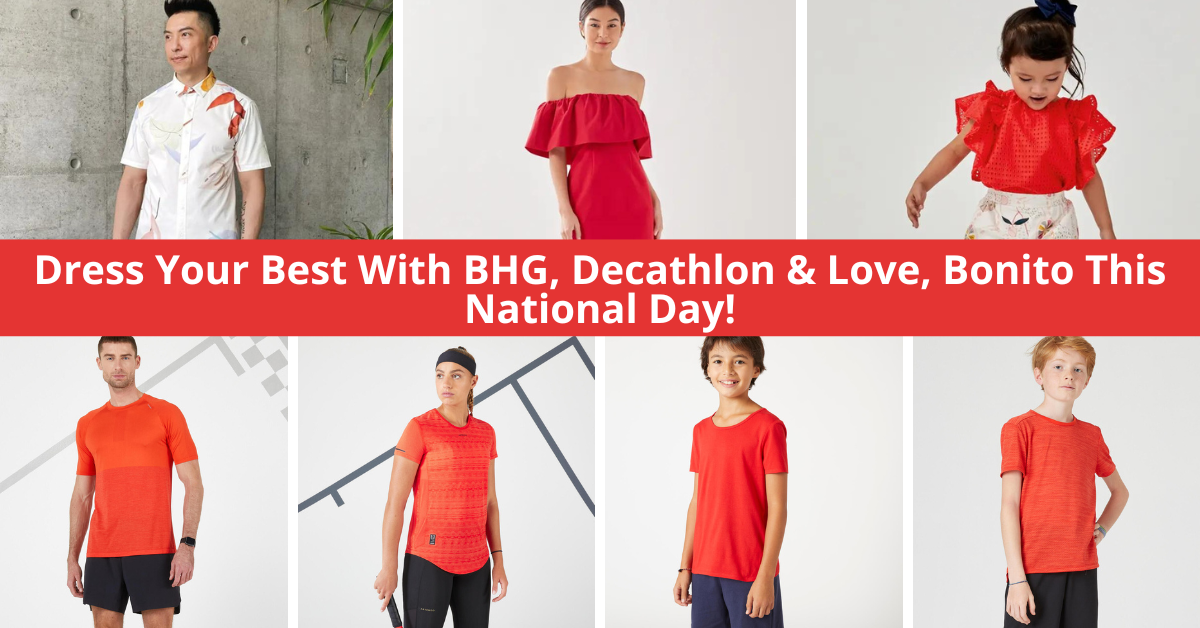 Matching Red And White Outfit Ideas For The Family This National Day | Top Picks From BHG, Decathlon & Love Bonito!