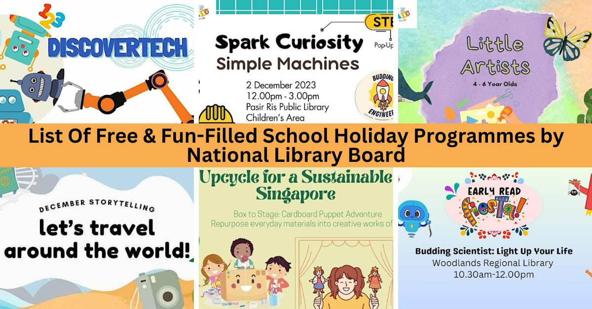 Learn And Discover With National Library Board's Wide Array Of Free School Holiday Programmes This November And December!