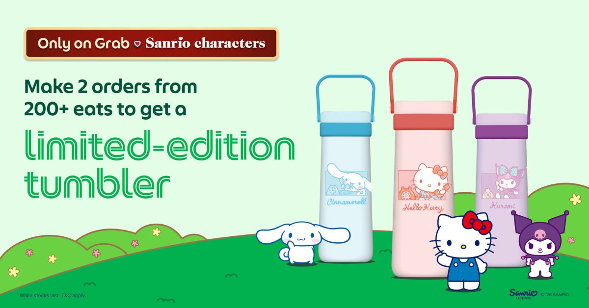 Sip in Style with Limited-Edition Sanrio Character Tumblers on Grab