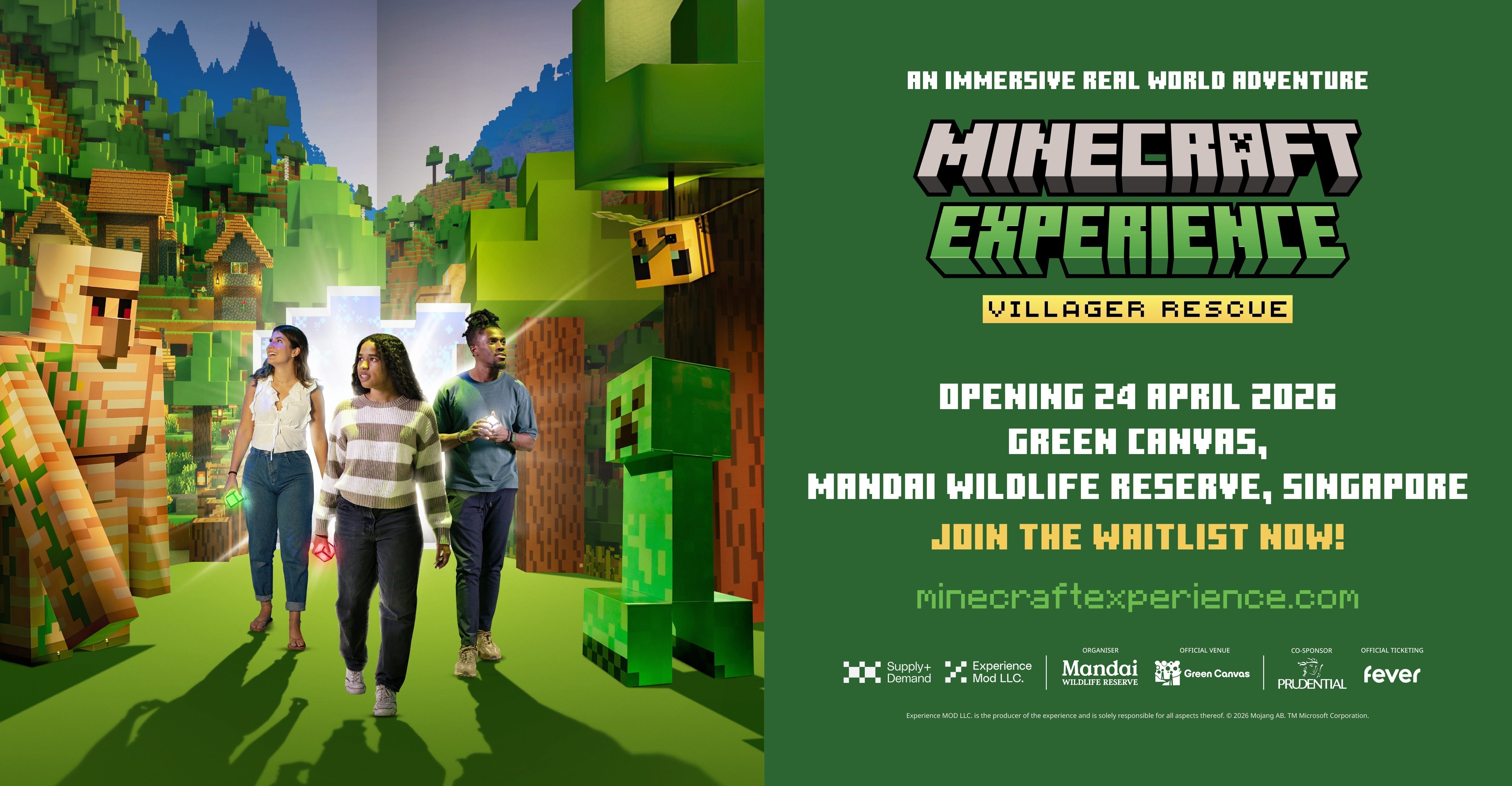 Minecraft Experience: Villager Rescue - A New Immersive Adventure Makes Its Asia Debut in Singapore
