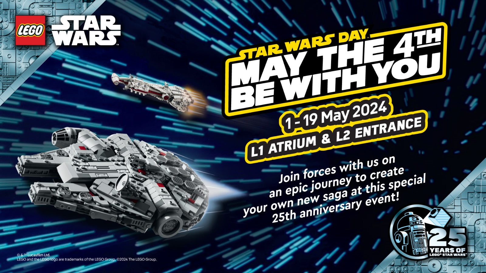The LEGO Group Celebrates 25 Years of LEGO Star Wars with a LEGO Star Wars Pop-up at Wisma Atria!