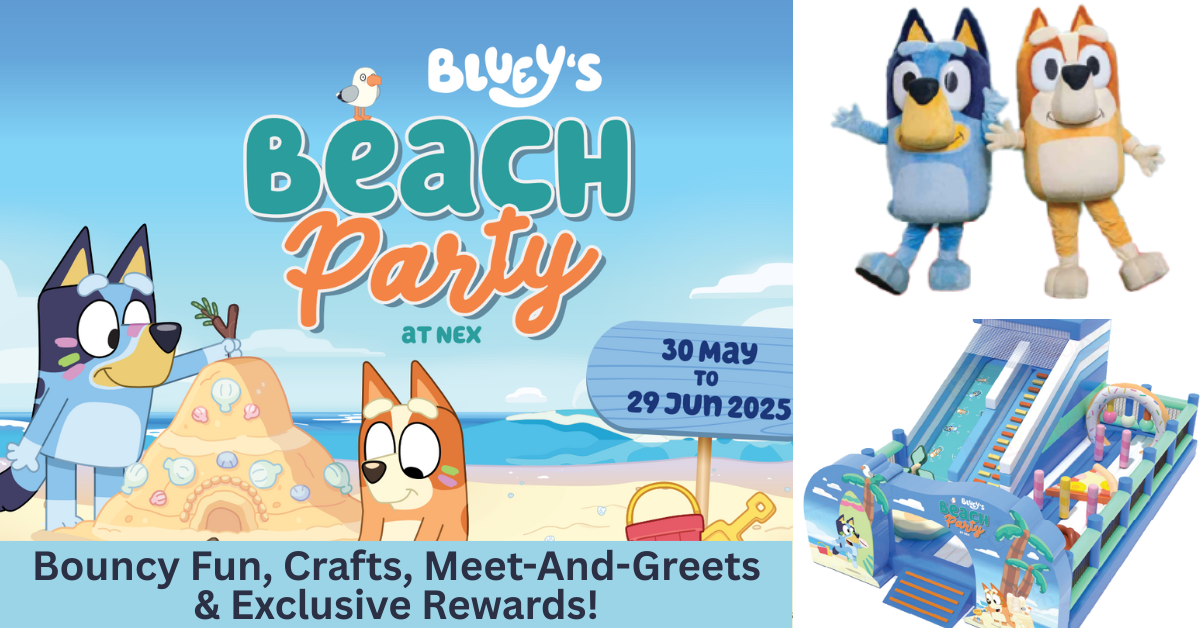 Soak Up The Holiday Fun At Bluey’s Beach Party At NEX This June!
