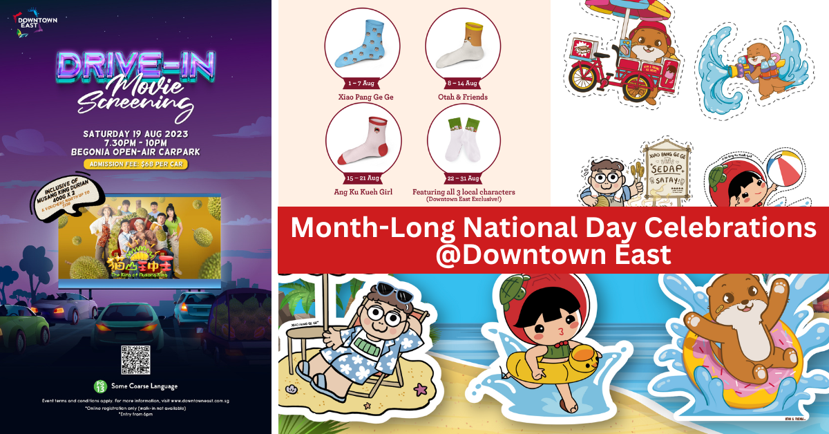 Ignite The National Day Spirit At Downtown East With Homegrown Characters, Ang Ku Kueh Girl, Otah & Friends And Xiao Pang Ge Ge