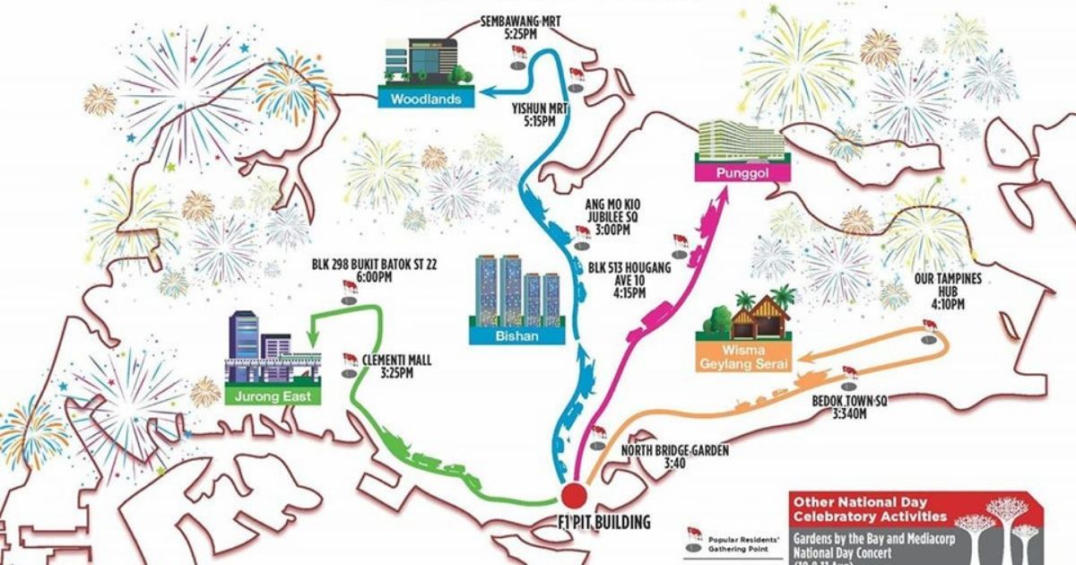 NDP 2019 Mobile Column @ Heartlands – Detailed Routes and Timings - BYKidO