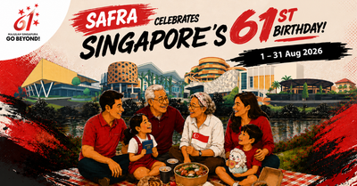 Celebrate SG61 with SAFRA: Family Fun Activities, Workshops & NDP Live Screenings Across 7 Clubs!
