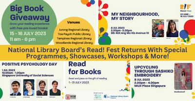 National Library Board’s Signature Read! Fest Returns With Special Programmes, Showcases, Workshops And More!