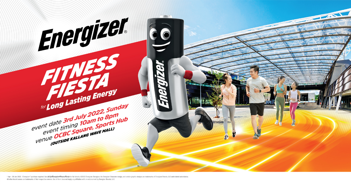 Test your Fitness Battery and Win Big at Singapore’s First Energizer(R) Fitness Fiesta!