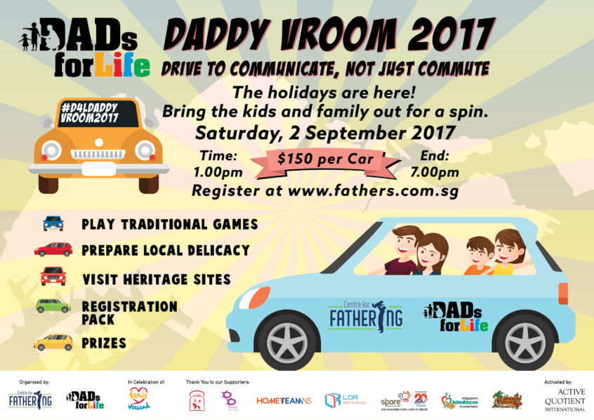 Things to do this Weekend: Dads for Life -Daddy Vroom 2017 - BYKidO