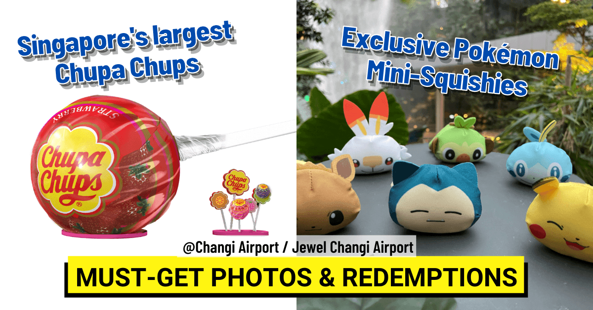 Discover Singapore Largest Chupa Chups Lollipop and Collect Mini Pokémon Squishies At Changi Airport!