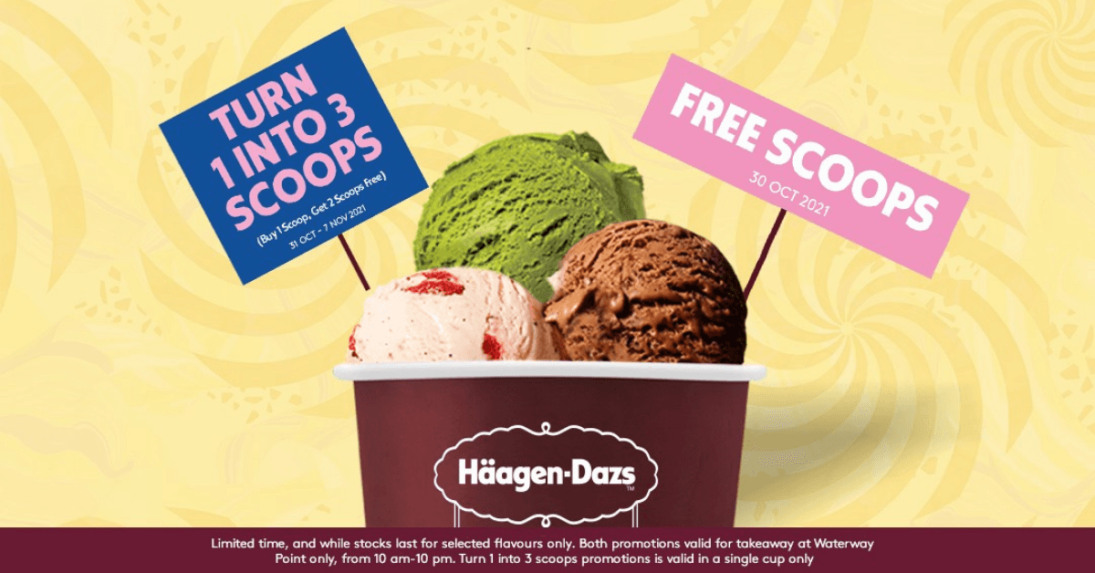 Get Free Häagen-Dazs Ice Cream At Waterway Point - BYKidO