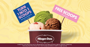 Get Free Häagen-Dazs Ice Cream At Waterway Point