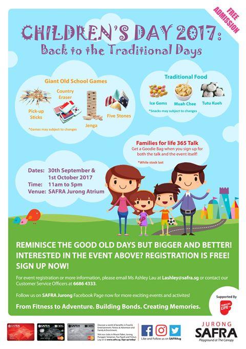 Things to do this Weekend: Join SAFRA Jurong's Children Day Event