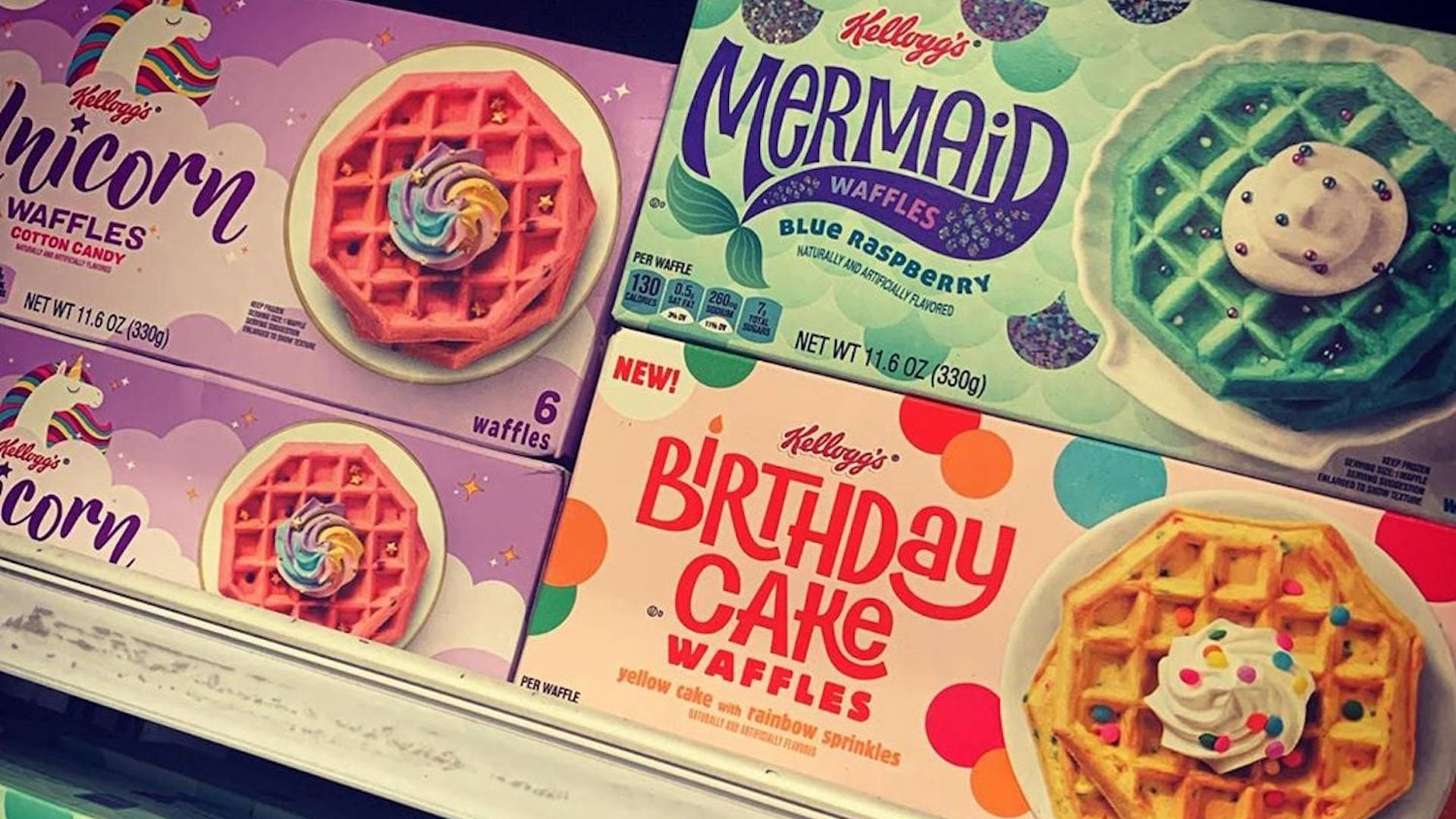 Unicorn and Mermaid Waffles That Taste Like Cotton Candy From Kellogg's