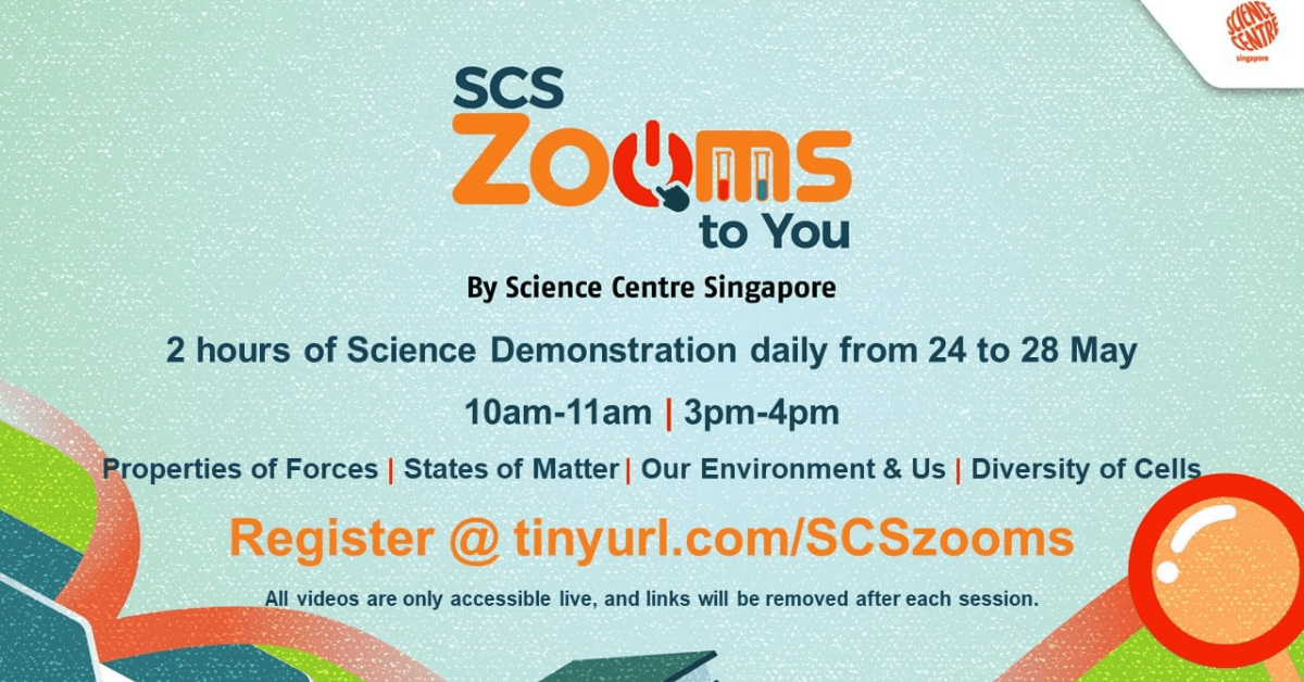 Science Centre Singapore's Free Online Science Demonstrations | 24 - 28 May 2021 - BYKidO