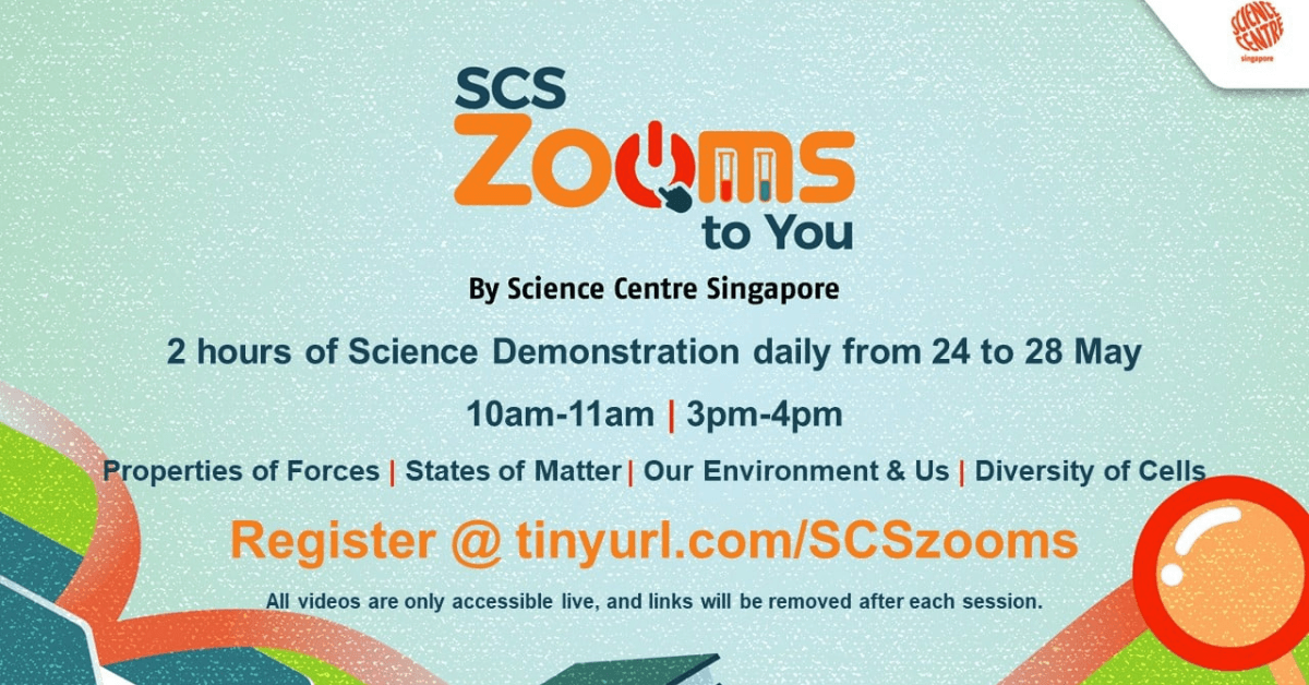 Science Centre Singapore's Free Online Science Demonstrations | 24 - 28 May 2021