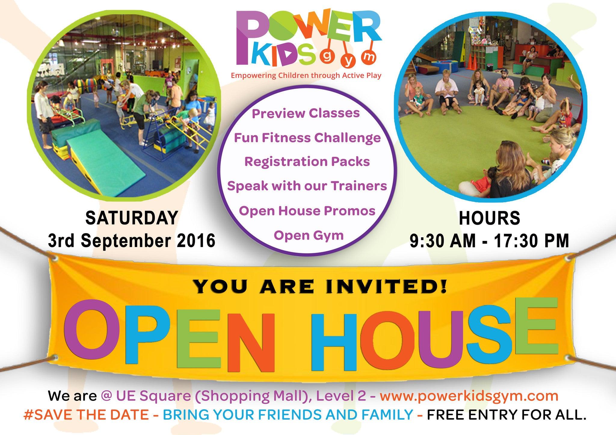 Places to Go this Weekend - Power Kids Gym Open House! - BYKidO