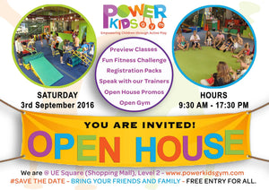 Places to Go this Weekend - Power Kids Gym Open House!