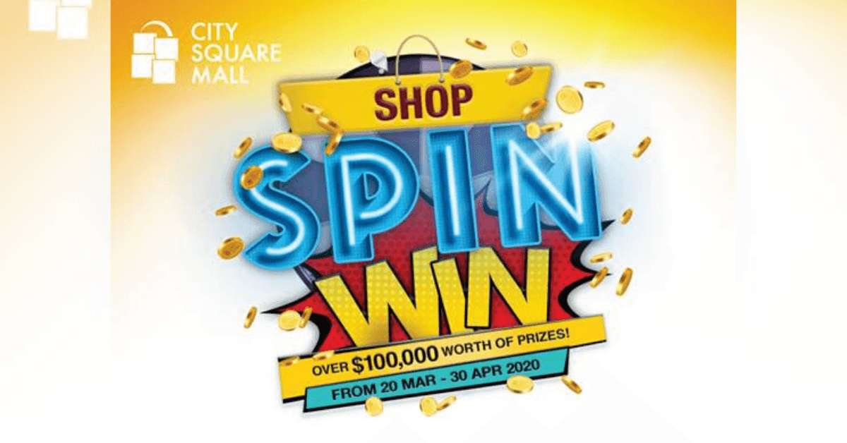 Spin and Sure-Win $10 Vouchers from Airzone, Golden Village, Toys 'R' Us and more at City Square Mall!