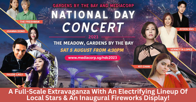 The Gardens By The Bay And Mediacorp National Day Concert Returns With A Full-Scale Edition To Celebrate Singapore’s 58th Birthday!