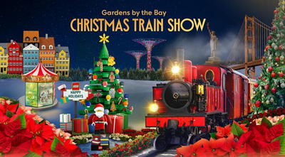 Gardens by the Bay's Christmas Train Show - Back in 2025 with a stunning LEGO Christmas tree and a special SMRT train!