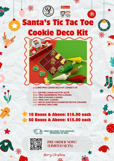 Santa's Tic Tac Toe Cookie Deco Kit From Genius R Us