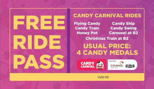 Free Ride Pass - Candy Carnival Rides at Changi Airport