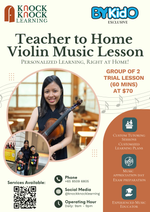 Violin Trial Class at $70 for 2 Pax (5 - 14 Years Old)