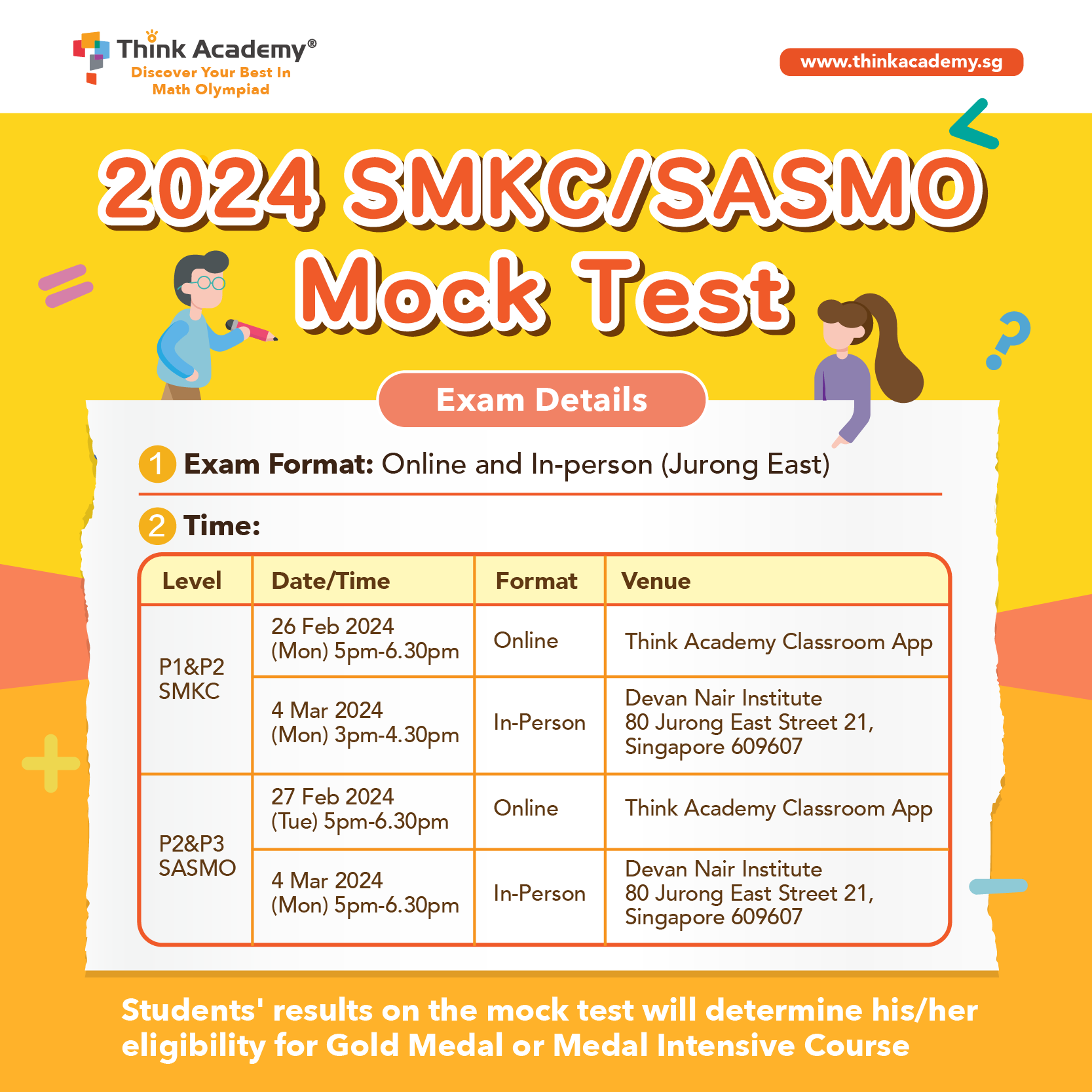 [GROUP BUY] SASMO and SMKC Gold Medal Course Mock Test (P1-P3) for $5