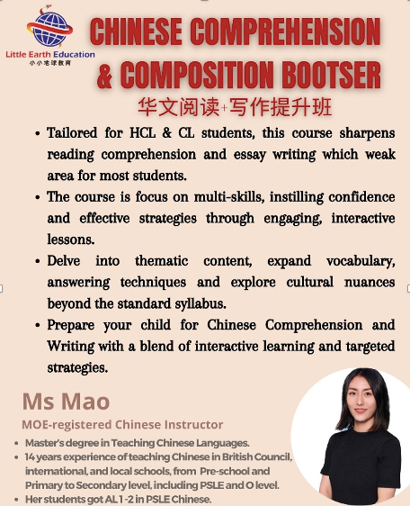 6 Days Chinese Reading Comprehension & Writing Boost (P3-P5)