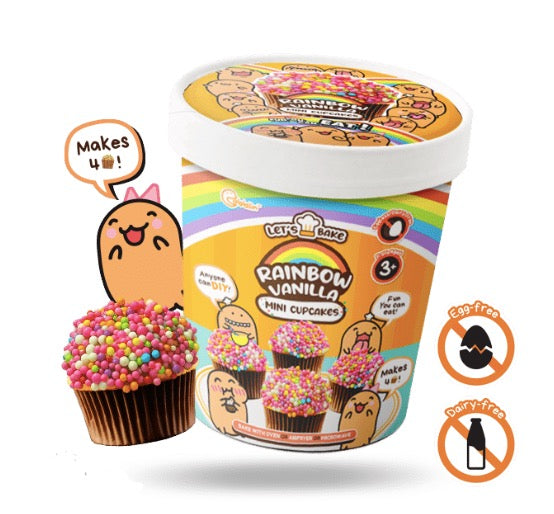 Gobblin Club: Rainbow Vanilla Mini Cupcakes - BYKidO