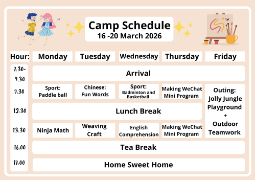 March Holiday Programme: Tuition + Fun Activities (K2 - P6)