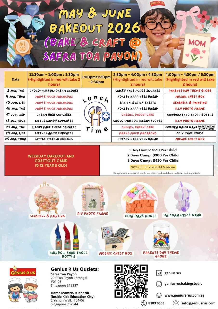 Genius R Us: May & June Child Baking Workshop