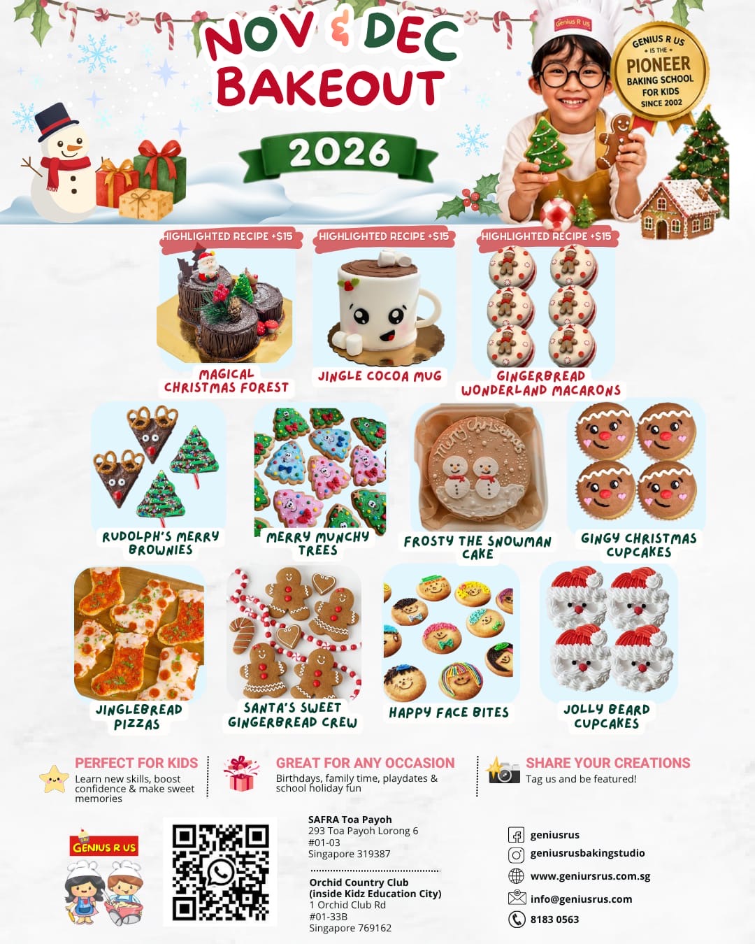 November & December Child Baking Workshop