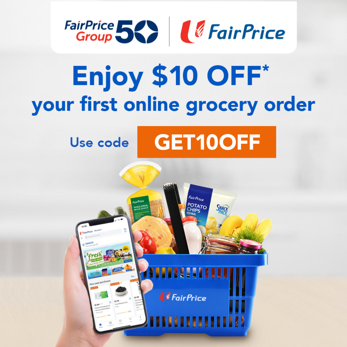 $10 Off with min. $59 Spending at FairPrice Online - New Users Only