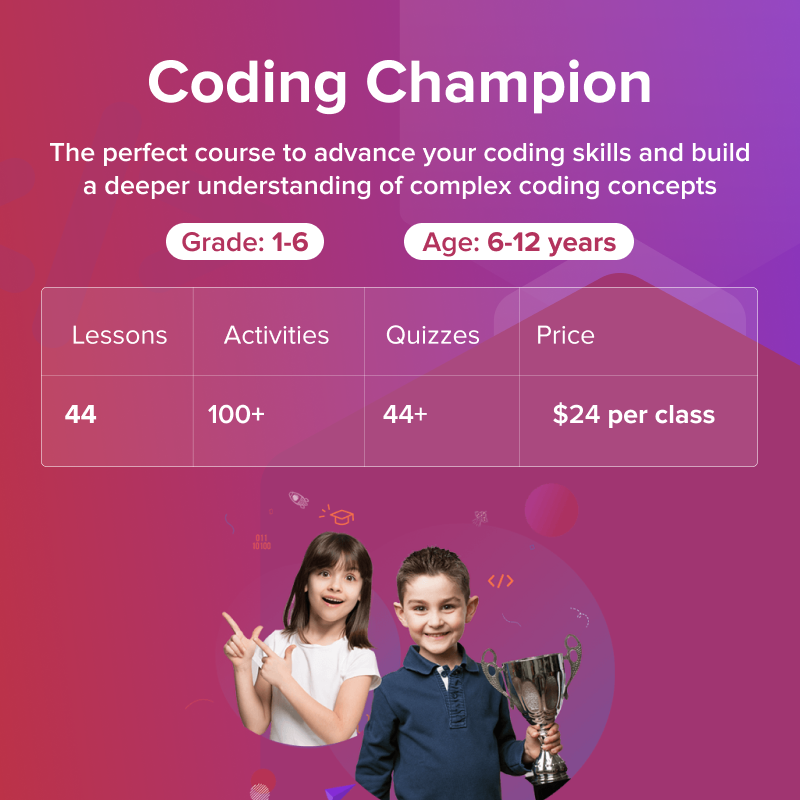 Codingal: Online Coding Champion Course (6 - 12 Years Old)