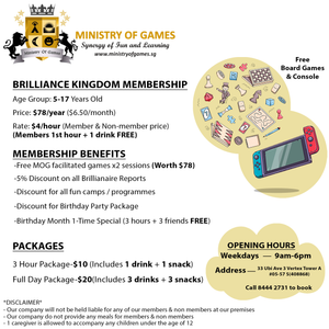 Brilliance Kingdom Membership - Board and Console Games