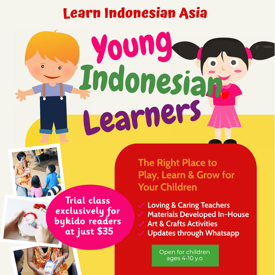 Learn Indonesian Online 1:1 Trial Class @ $35 (U.P. $42) - BYKidO
