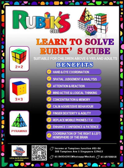 Rubik’s Cube Workshop @ From Just $69/Pax (U.P $299)